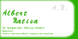 albert matisa business card